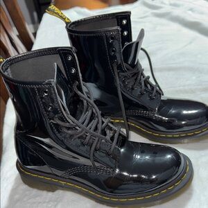 Dr. Martens Shiny Black Combat Boots